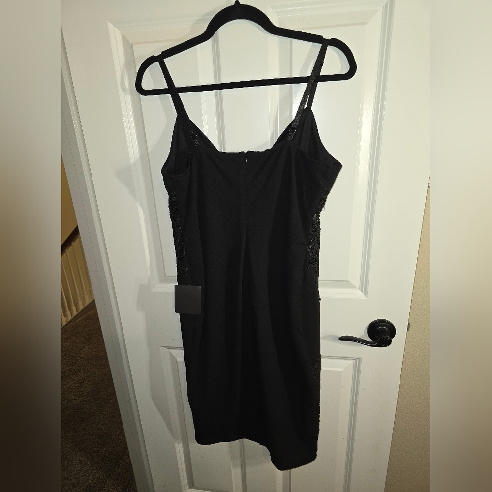Lulu's Black Embroidered Mesh Lace Bodycon Dress Can't Deny It Size XL NWT - Picture 12 of 16